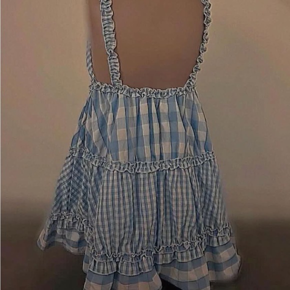 Blue plaid picnic dress 👗 - Picture 2 of 3